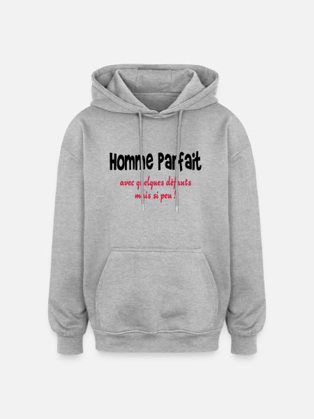 Homme parfait - Oversized Unisex Hoodie - heather grey