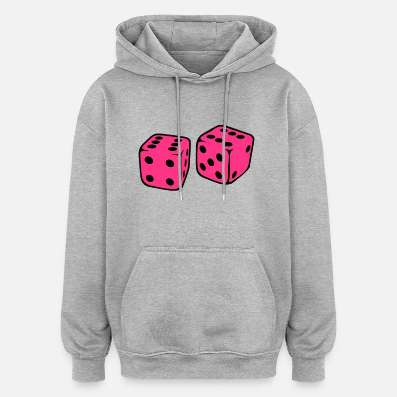 Dice - Oversized Unisex Hoodie - heather grey