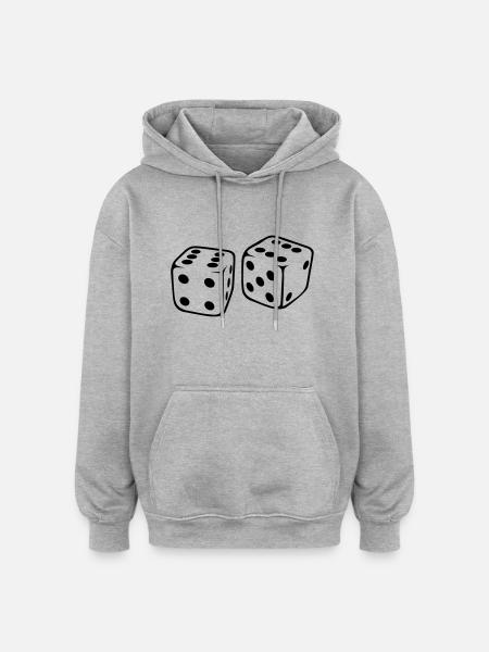 Terning - Oversize unisex hoodie - grå meleret