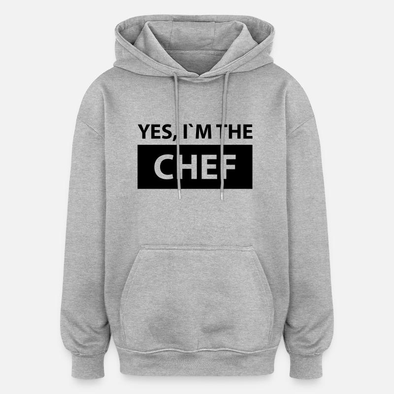 yes i´m the chef - Sweat à capuche oversize unisexe - gris chiné