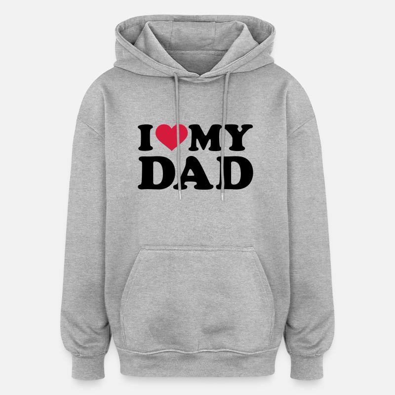 Papa - Oversized Unisex Hoodie - Grau meliert