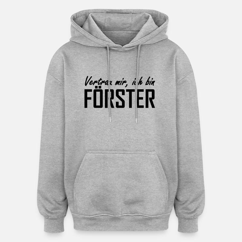 Förster - Oversized Unisex Hoodie - Grau meliert