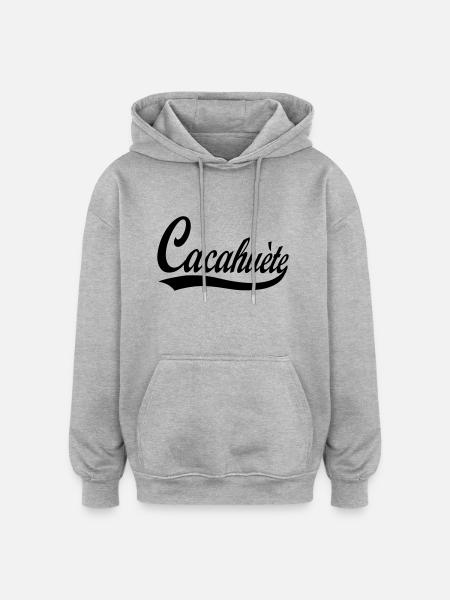 cacahuete - Oversized Unisex Hoodie - Grau meliert