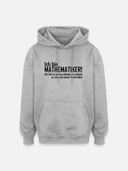 ich bin mathematiker - Oversized Unisex Hoodie - Grau meliert