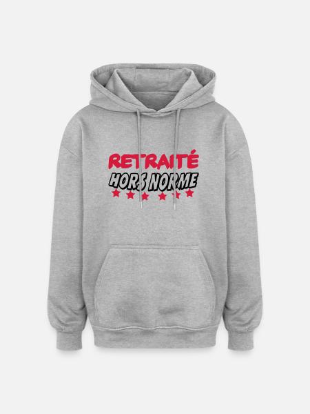 Retraité hors norme - Oversized Unisex Hoodie - heather grey
