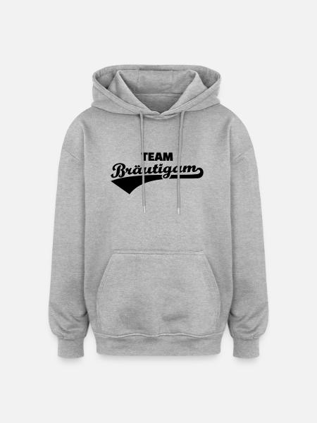 Team Bräutigam - Oversized Unisex Hoodie - Grau meliert