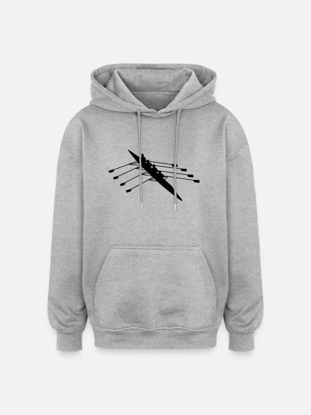 rowing - Oversized Unisex Hoodie - heather grey