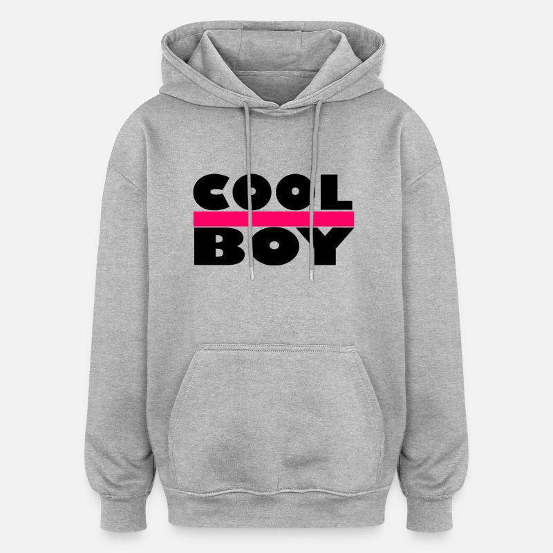Cool - Cool Boy - Cool Boy - Sweat à capuche oversize unisexe - gris chiné