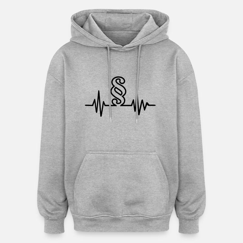 Avocat - Sweat à capuche oversize unisexe - gris chiné