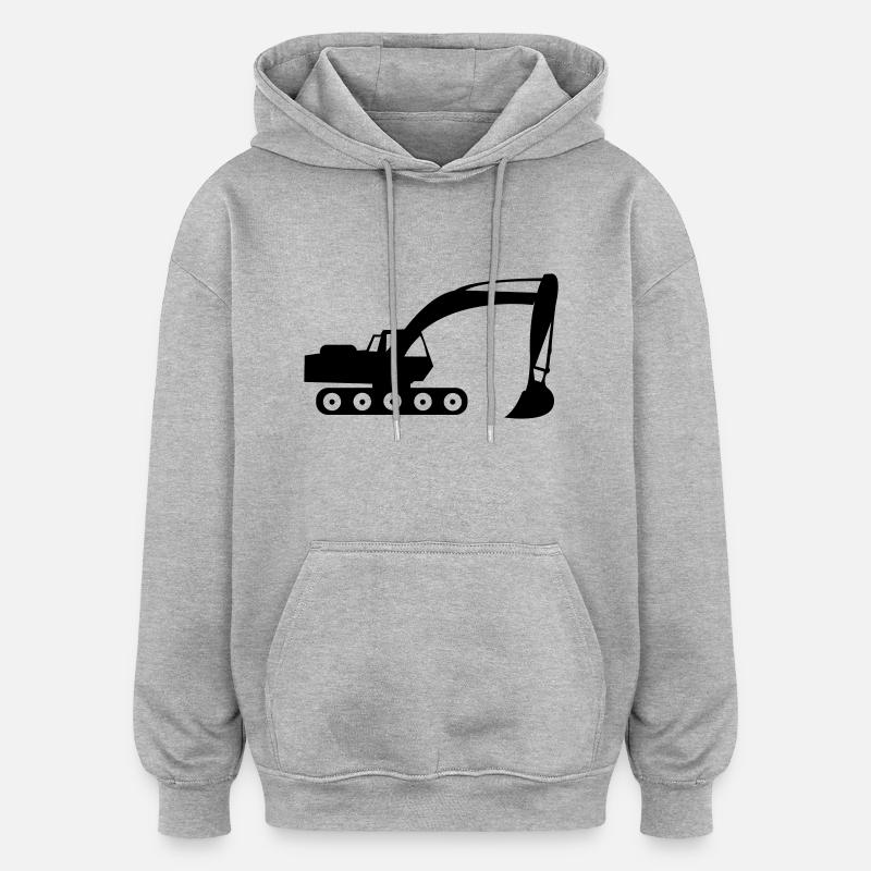 bagger_01 - Sweat à capuche oversize unisexe - gris chiné