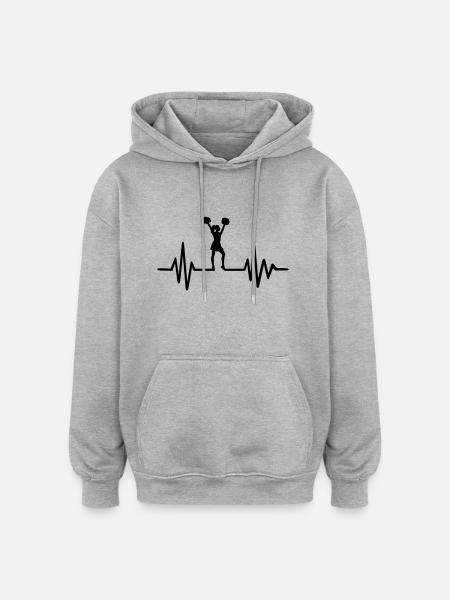 Cheerleader - Oversized Unisex Hoodie - Grau meliert