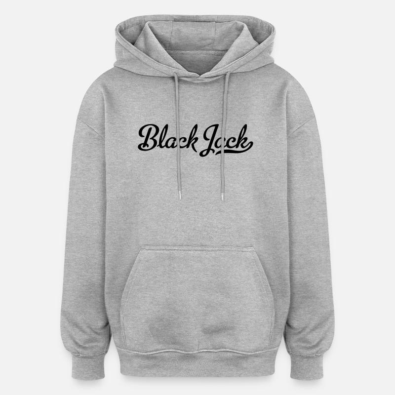 Jack noir - Sweat à capuche oversize unisexe - gris chiné
