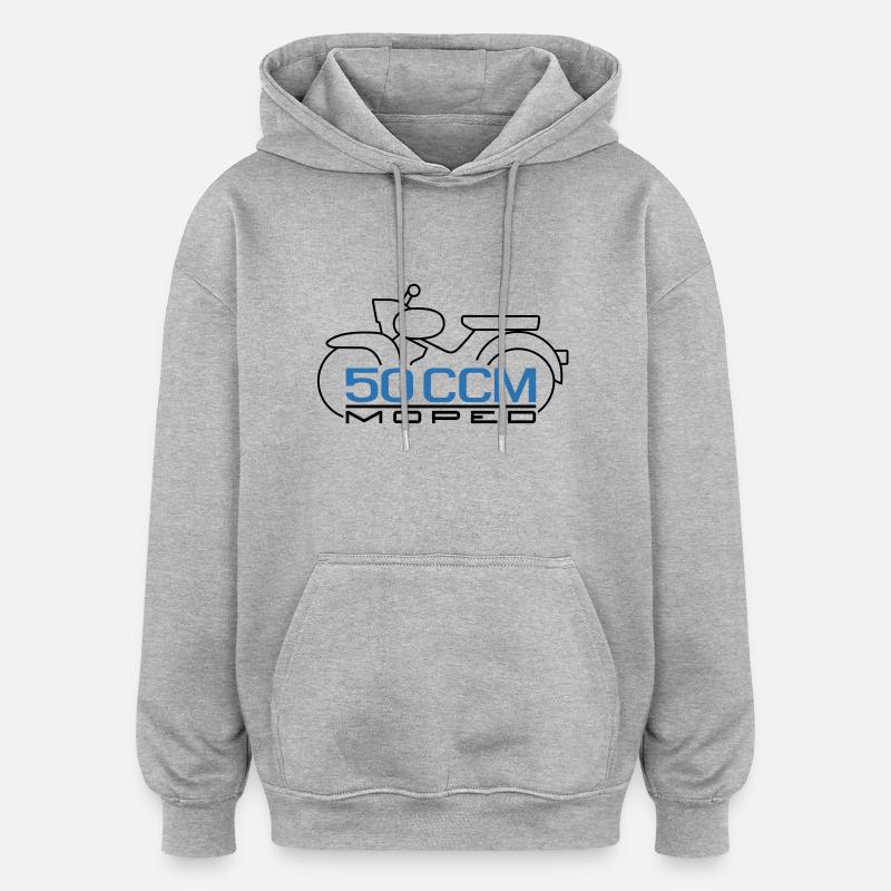 Moped Star 50 ccm Emblème - Sweat à capuche oversize unisexe - gris chiné