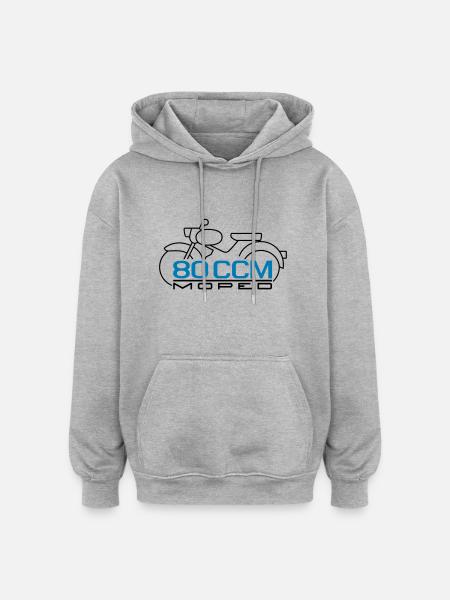 Moped Sparrow 80cc emblem - Oversized Unisex Hoodie - heather grey