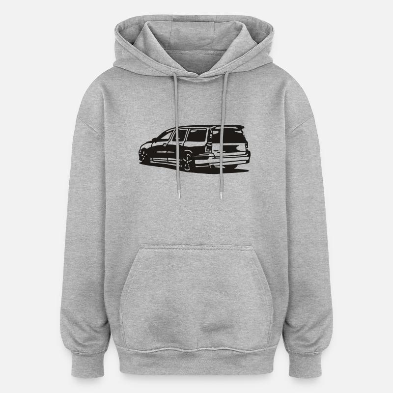 _v70iis - Sweat à capuche oversize unisexe - gris chiné