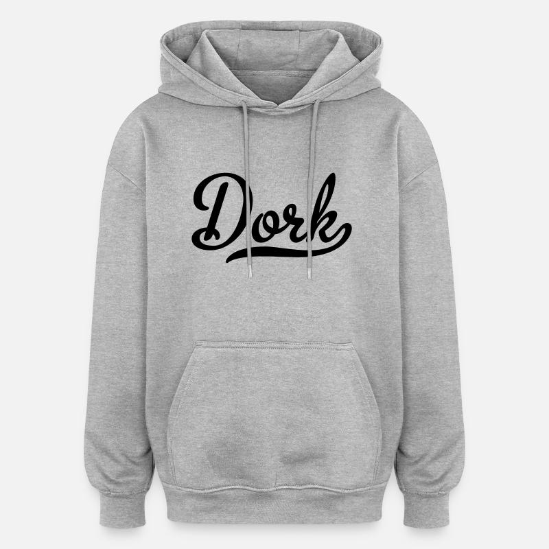Dork - Sweat à capuche oversize unisexe - gris chiné