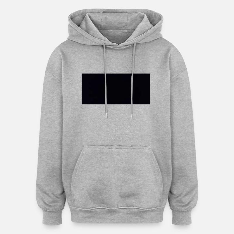 Fetter schwarzer Balken - Oversized Unisex Hoodie - Grau meliert