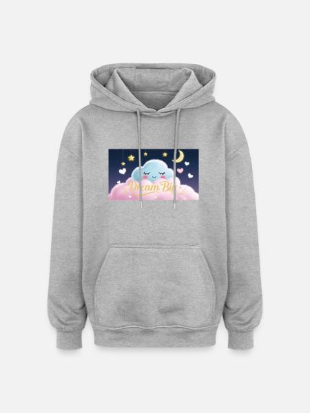Dream Big - Oversized Unisex Hoodie - Grau meliert