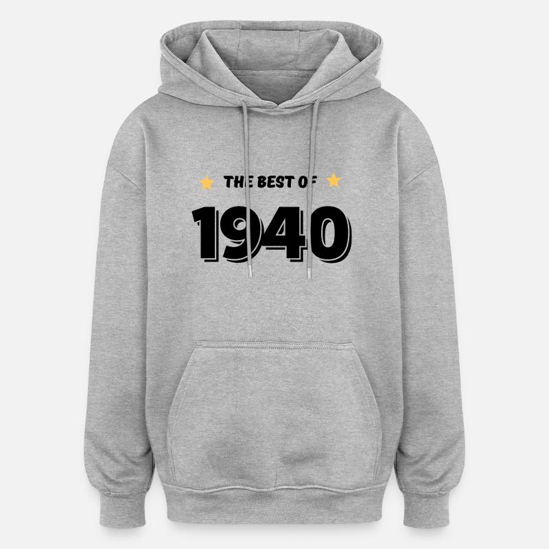 Das Beste von 1940 - Oversized Unisex Hoodie - Grau meliert