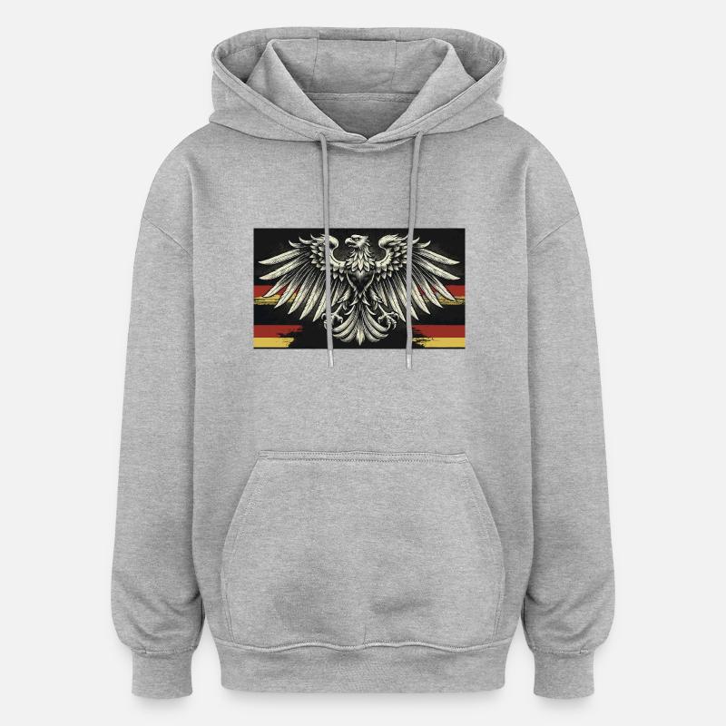 German Eagle zäh - Oversized Unisex Hoodie - Grau meliert