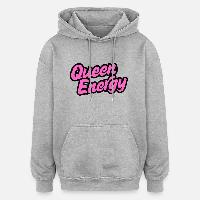 Chemise Énergie Reine - Sweat à capuche oversize unisexe - gris chiné