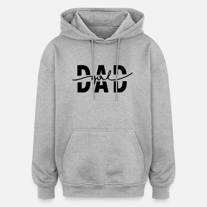 papa donne - Sweat à capuche oversize unisexe - gris chiné