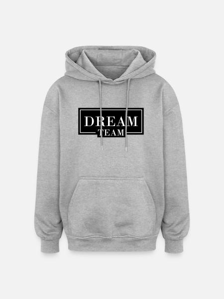 Dream Team - Oversized Unisex Hoodie - Grau meliert