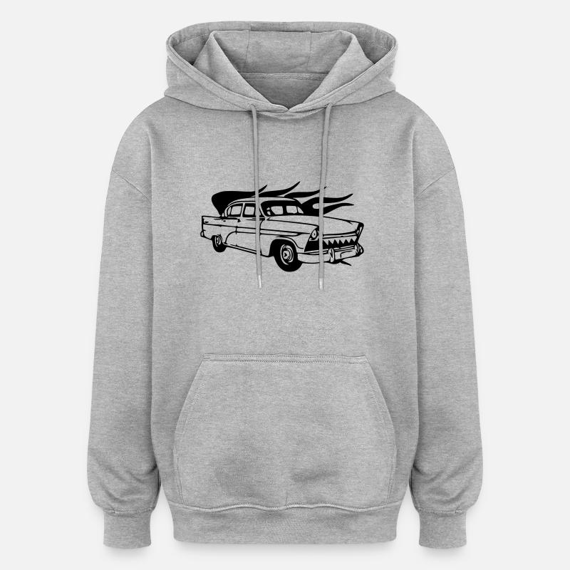 oldtimer - Oversized Unisex Hoodie - Grau meliert