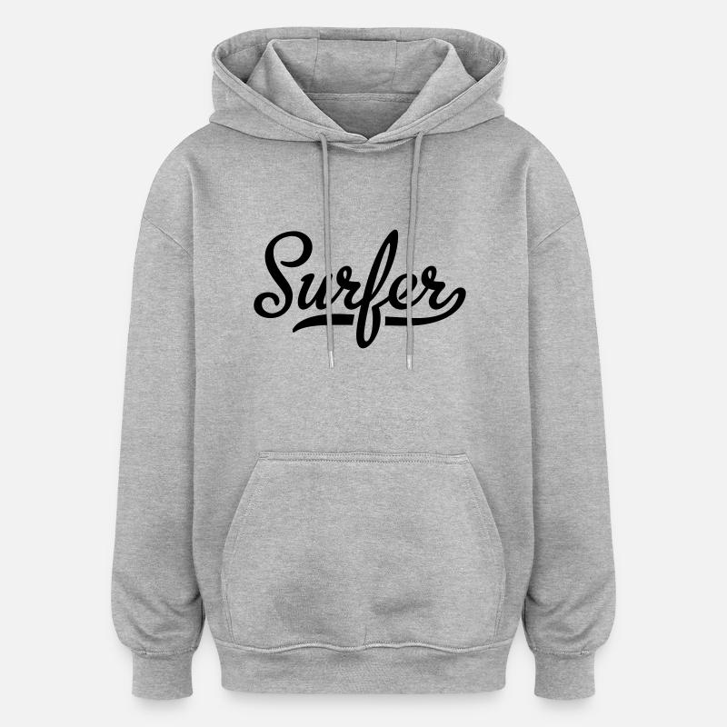 Surfer - Sweat à capuche oversize unisexe - gris chiné