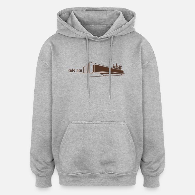 ende neu t-shirt basic - Oversized Unisex Hoodie - Grau meliert