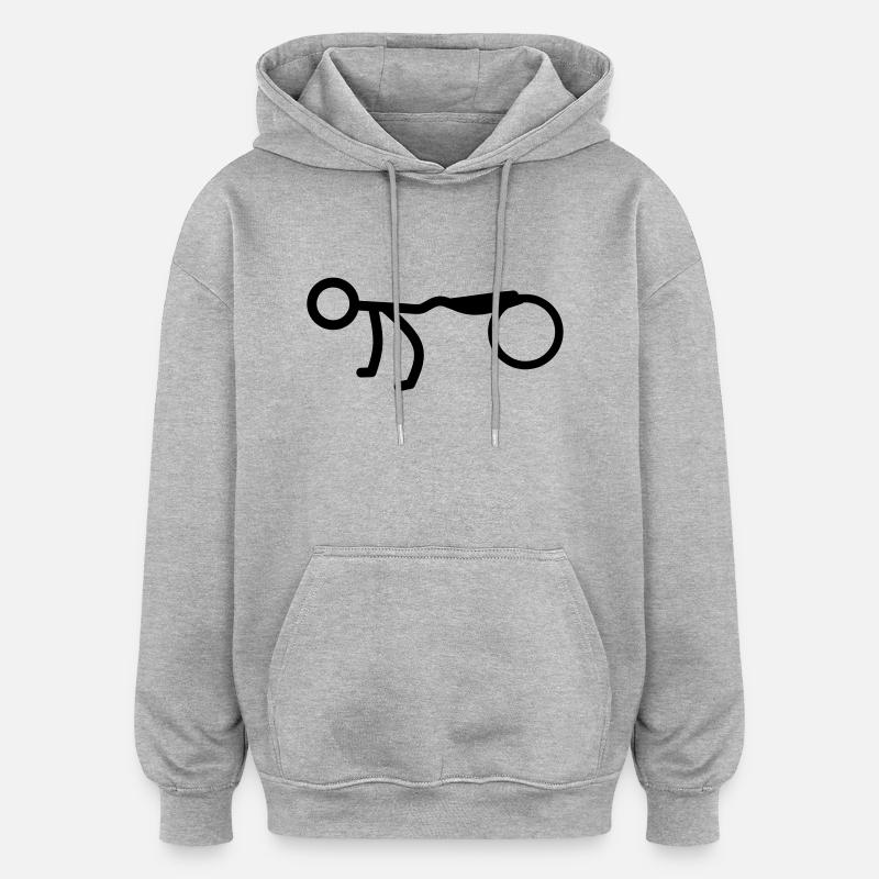 Fittbal - Sweat à capuche oversize unisexe - gris chiné