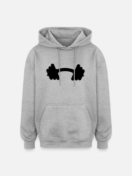 hantel - Sweat à capuche oversize unisexe - gris chiné