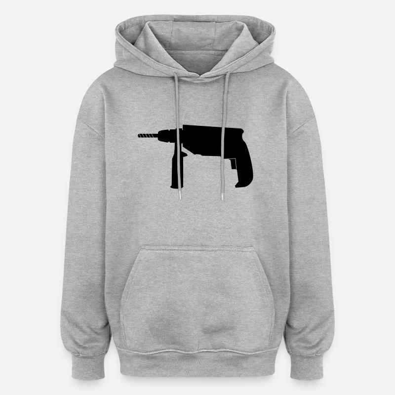 Foreur - Sweat à capuche oversize unisexe - gris chiné