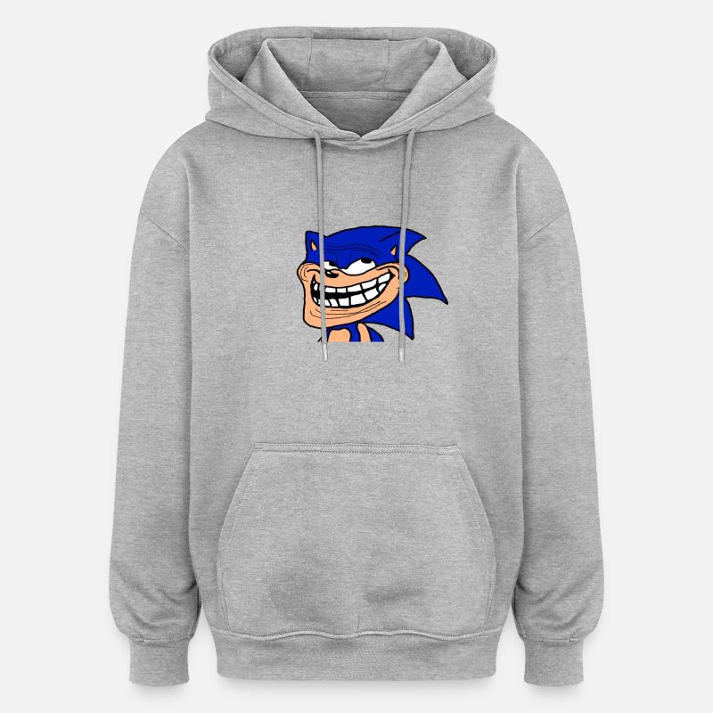 MEME trucs - Sweat à capuche oversize unisexe - gris chiné