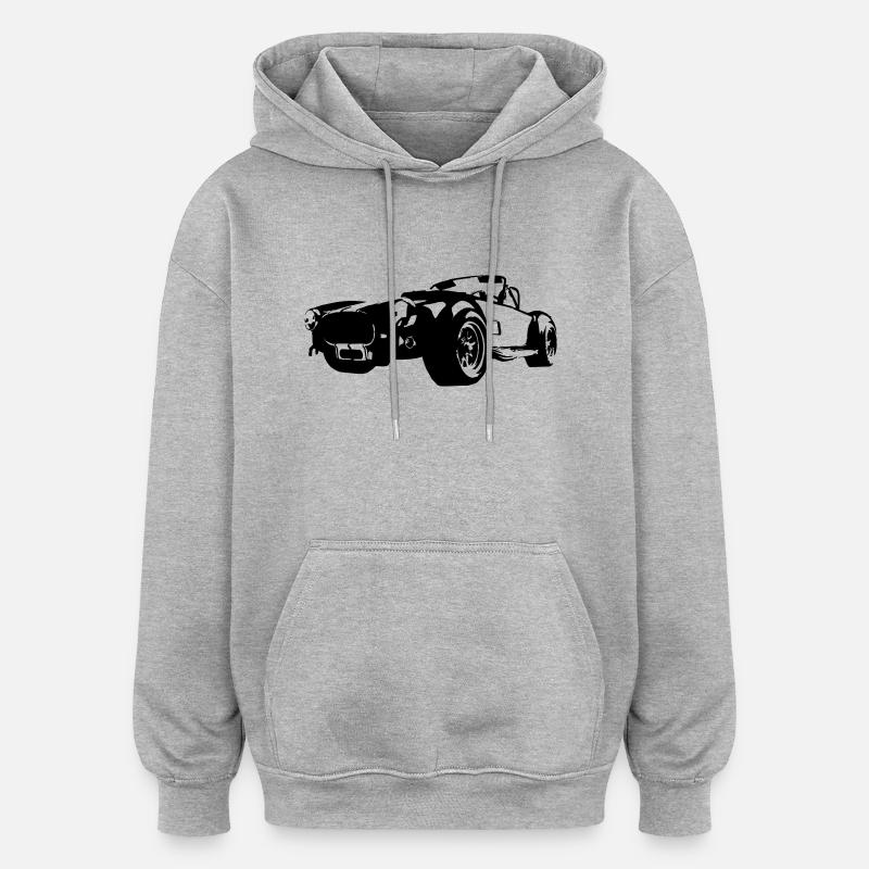 Ac_Cobra - Sweat à capuche oversize unisexe - gris chiné