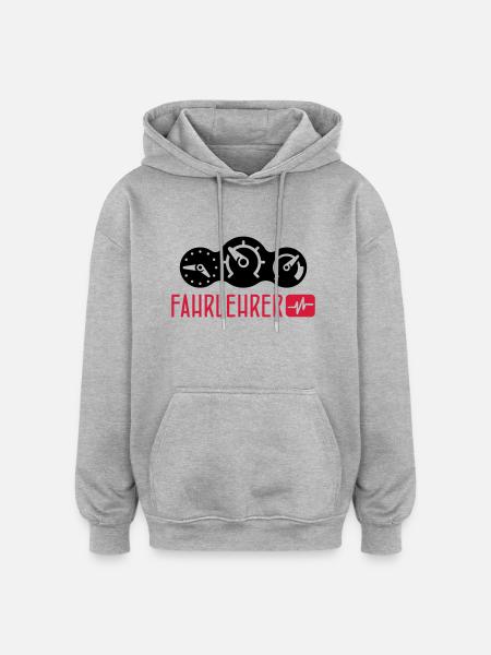 Driving instructor - Oversized Unisex Hoodie - heather grey