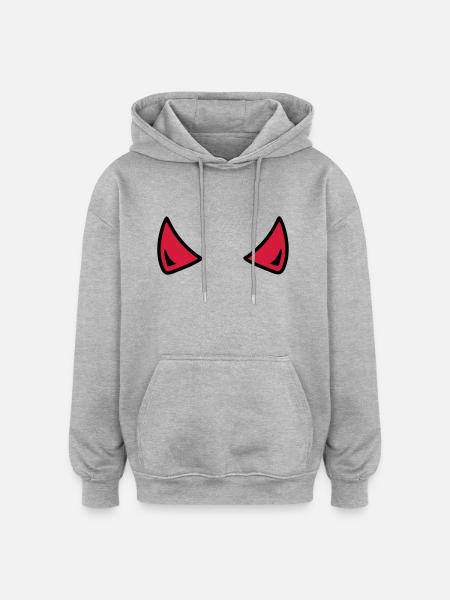 Devil - Oversized Unisex Hoodie - heather grey