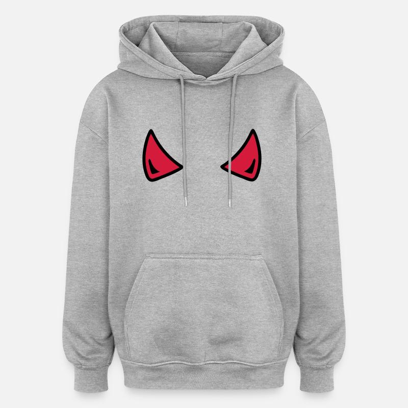 Devil - Oversized Unisex Hoodie - heather grey
