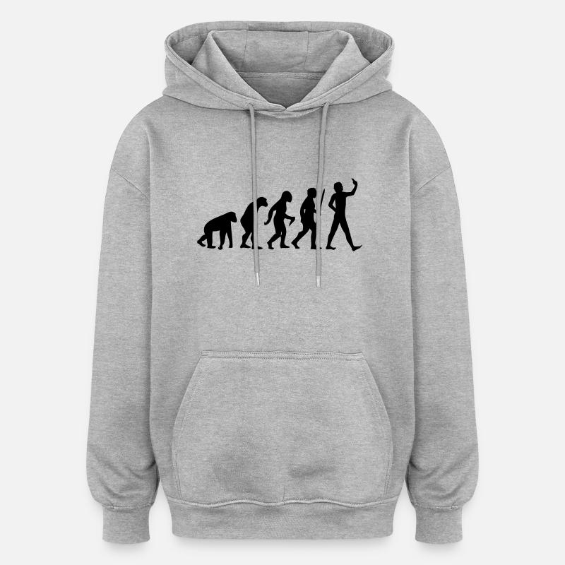 Evolution #Selfie - Oversized Unisex Hoodie - heather grey