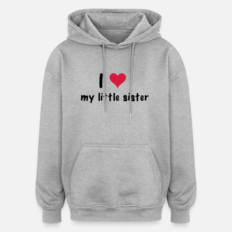 Sister - Sweat à capuche oversize unisexe - gris chiné