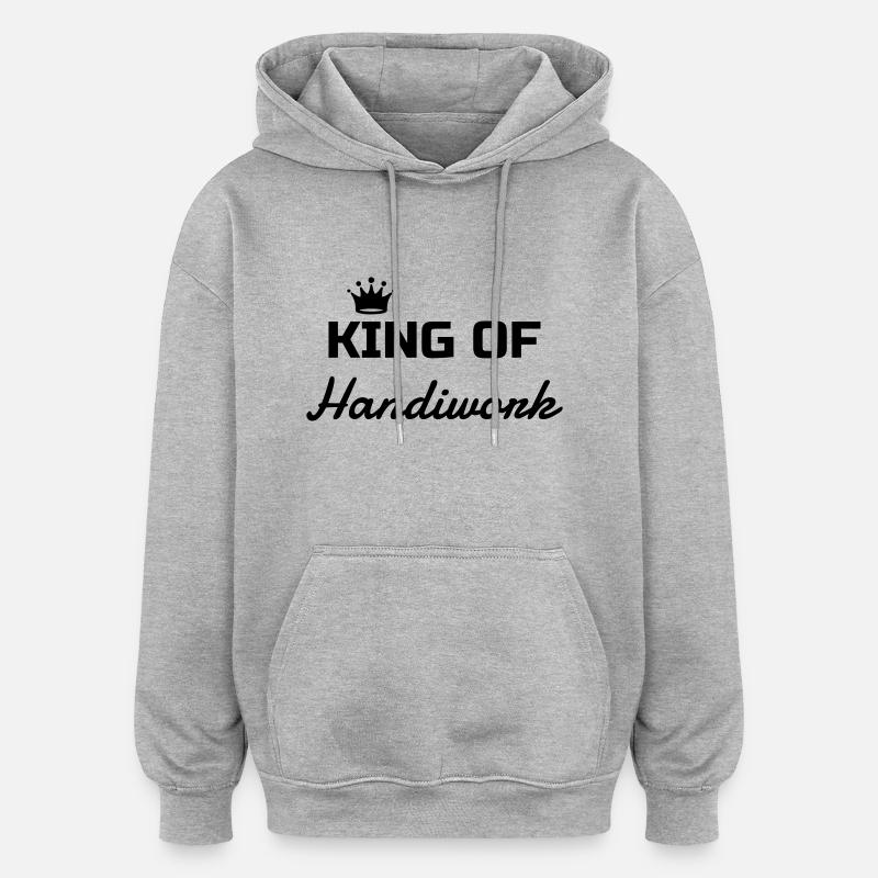 Bricolage / Basteln / Handwerker / DIY - Oversized Unisex Hoodie - Grau meliert