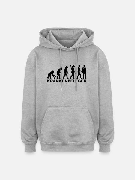 Krankenpfleger - Oversized Unisex Hoodie - Grau meliert
