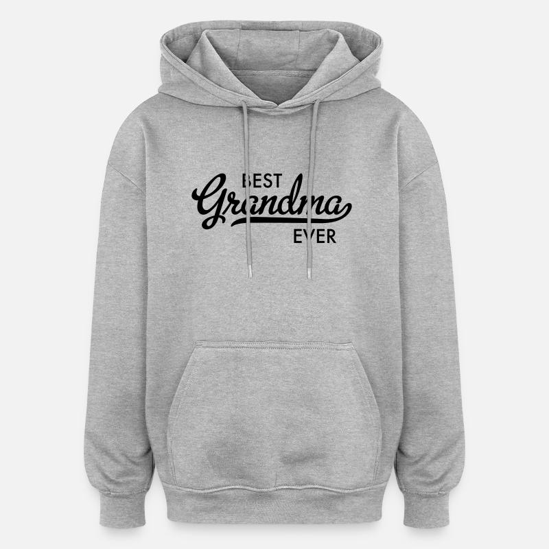 grand-mère - Sweat à capuche oversize unisexe - gris chiné