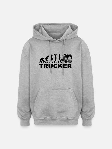 Trucker - Oversized Unisex Hoodie - heather grey