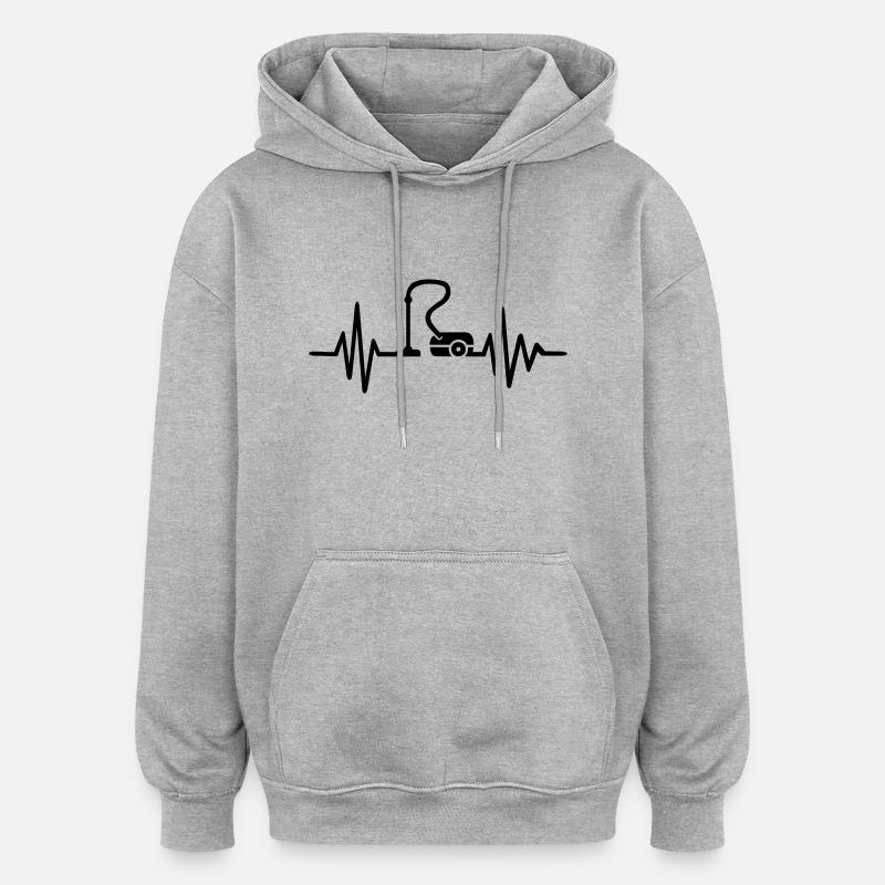 Nettoyer - Sweat à capuche oversize unisexe - gris chiné