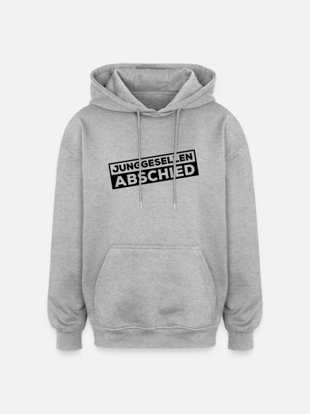junggesellen abschied design - Oversized Unisex Hoodie - Grau meliert