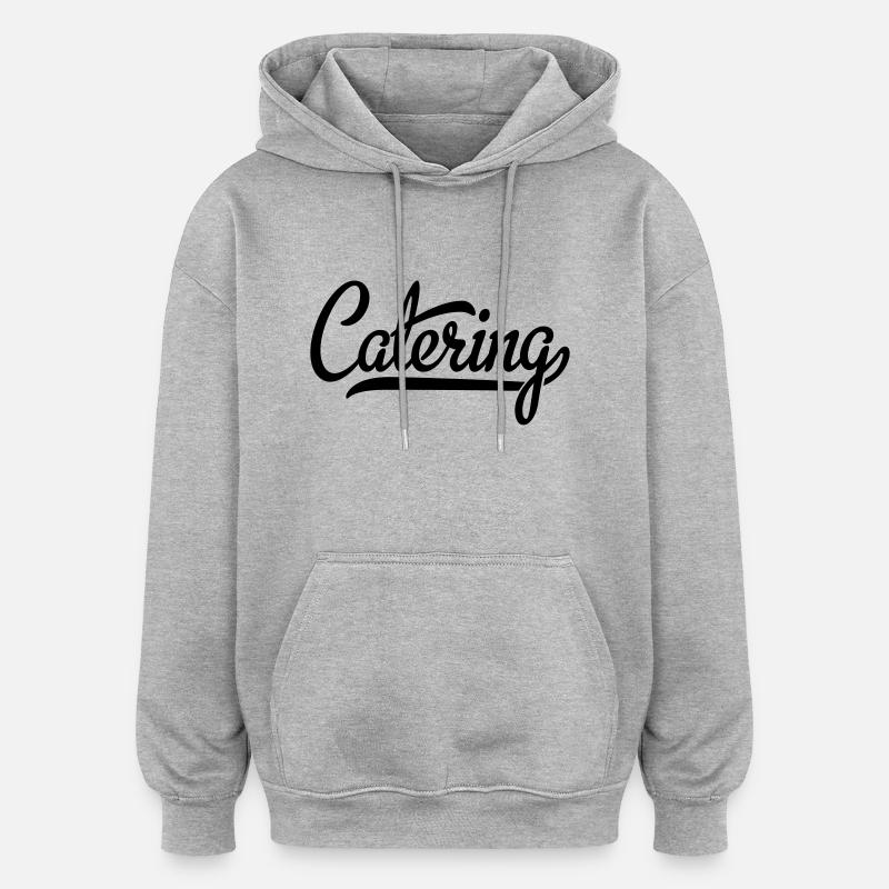 Restauration - Sweat à capuche oversize unisexe - gris chiné