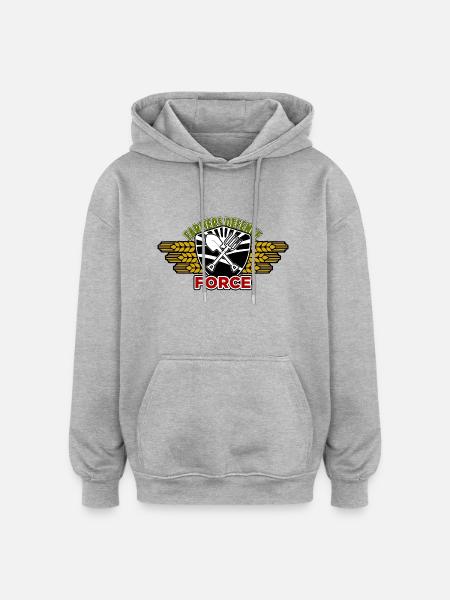 Farmers Defence Force - Oversized Unisex Hoodie - heather grey