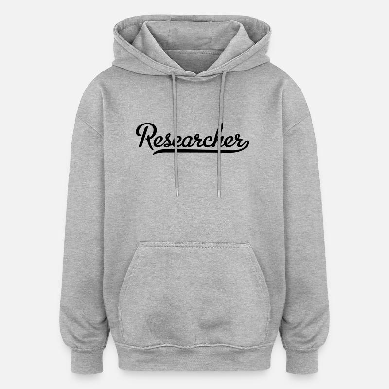 Forscher - Oversized Unisex Hoodie - Grau meliert