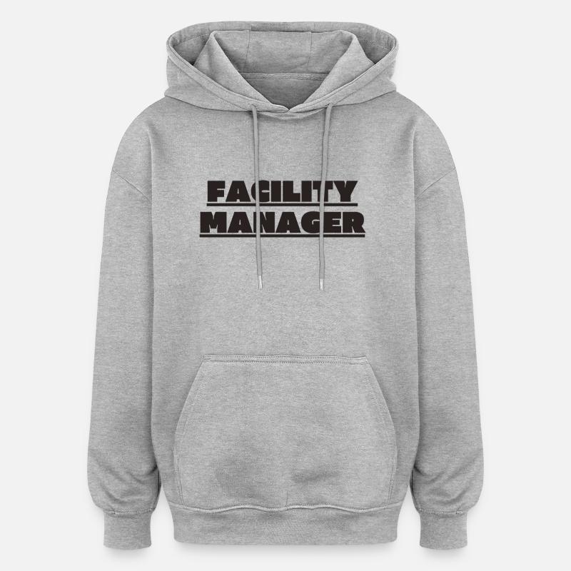 Facility Manager Technicien interne Gardien - Sweat à capuche oversize unisexe - gris chiné